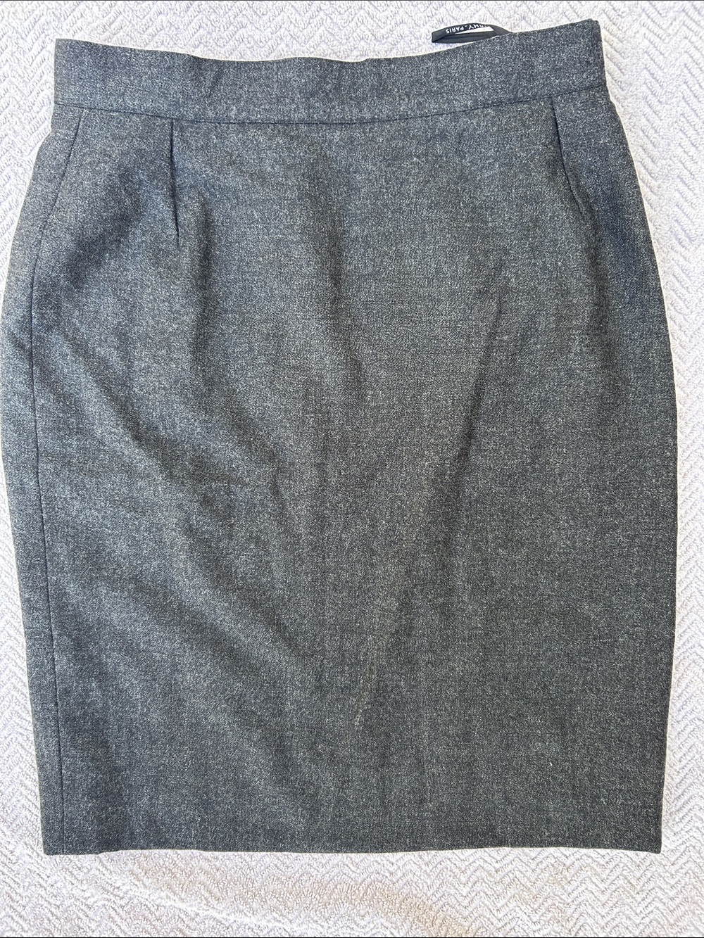 Givenchy Dark Gray Wool Pencil Skirt (vintage)